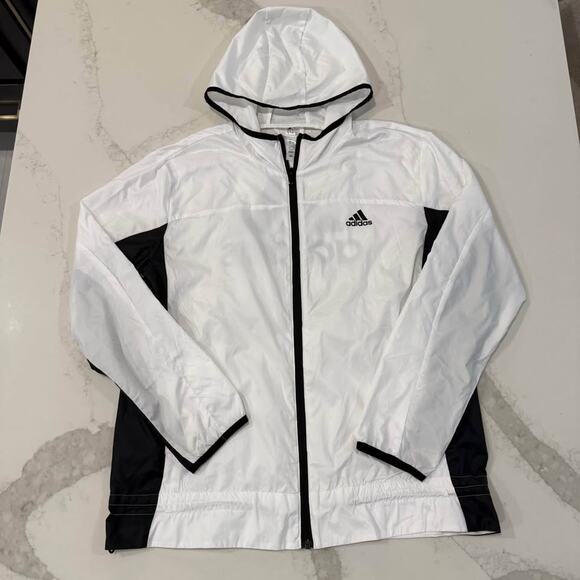 パーカー・フーディ Adidas x 275C Originals Windbreaker Jacket White Amazon.com: adidas Women's Hooded Running Windbreaker, White